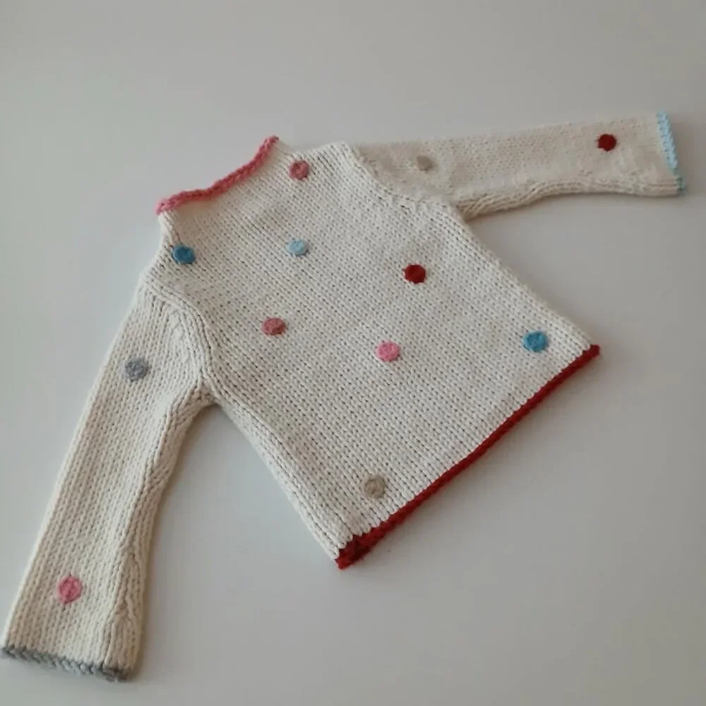 Baby GAP Wool Blend Chunky Knit Dot Sweater 3T